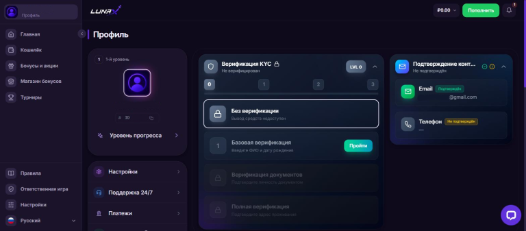 LunaX — screenshot