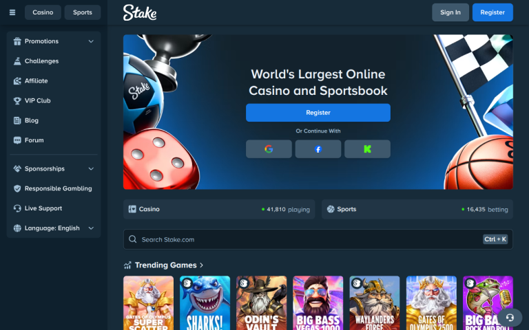Stake — screenshot